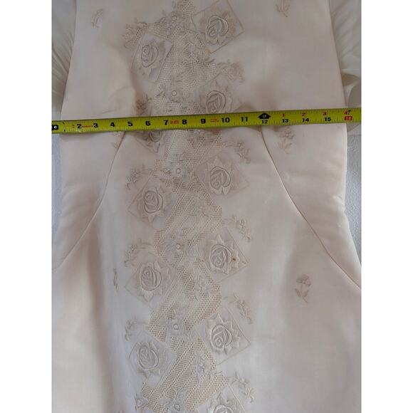 VINTAGE short silk wedding dress - Picture 7 of 8